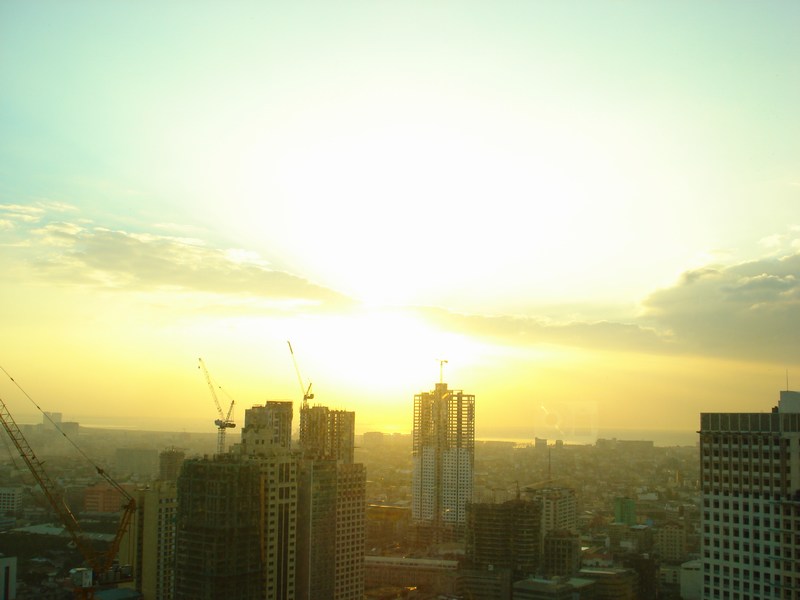 Sunset over Manila Bay from Master Bedroom