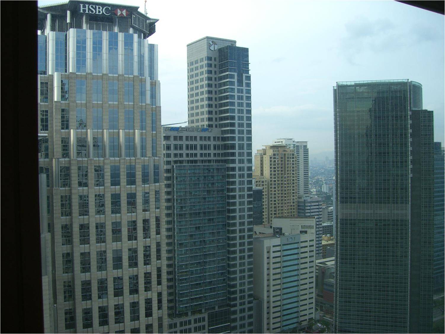 The Makati skyline from the living room